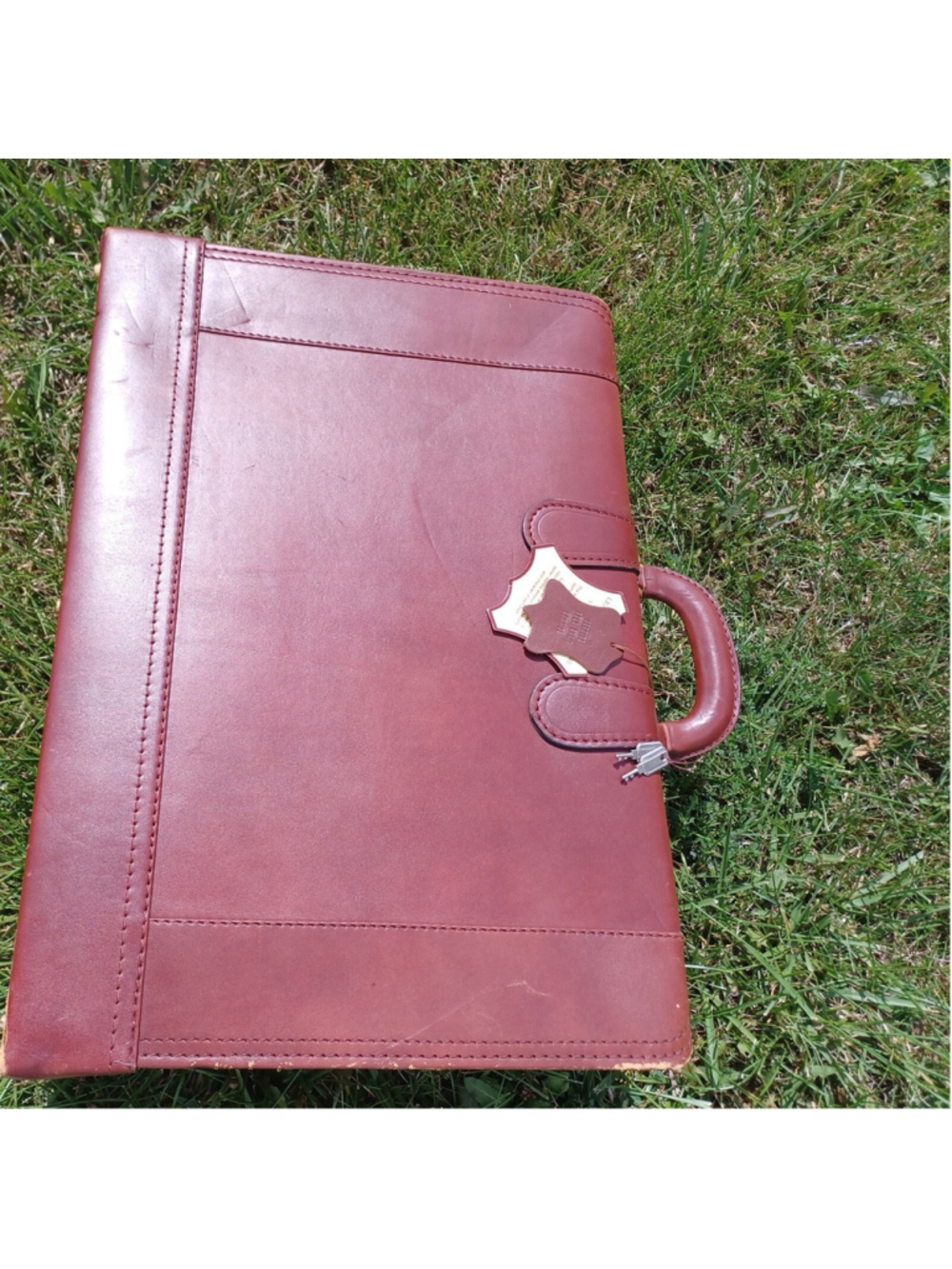 Vintage London Fog Leather Suitcase With Keys And Number Lock nwt